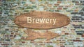 Street Sign to Brewery Royalty Free Stock Photo