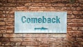 Street Sign to Comeback