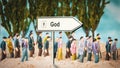 Street Sign to God Royalty Free Stock Photo