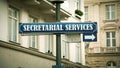 Street Sign SECRETARIAL SERVICES