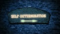 Street Sign to SELF-DETERMINATION Royalty Free Stock Photo