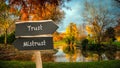 Street Sign to Trust versus Mistrust