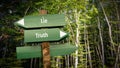 Street Sign to Truth versus Lie