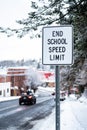 End School Speed Limit Royalty Free Stock Photo