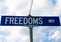 Street sign for Freedom Way Royalty Free Stock Photo