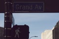 A Street sign on Grand Avenue in Des Moines, Iowa