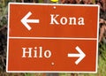 Street sign hawaii hilo kona Royalty Free Stock Photo