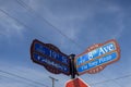 Street sign at a junction in Ybor City, Tampa, Florida