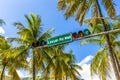 Street sign Lincoln Road Mall Royalty Free Stock Photo