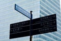 Street sign in Lujiazui Shanghai financial district Royalty Free Stock Photo