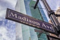 Street sign of Madison avenue in New York City Royalty Free Stock Photo