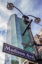 Street sign of Madison avenue in New York City Royalty Free Stock Photo