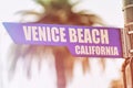 Venice Beach California Street Sign Royalty Free Stock Photo