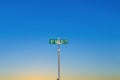 Street sign 17 Mile drive at  Pebble Beach near  Monterey in sunset light Royalty Free Stock Photo