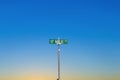 Street sign 17 Mile drive at  Pebble Beach near  Monterey in sunset light Royalty Free Stock Photo