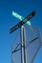 Street sign for Movie Road locations of Hollywood Westerns Royalty Free Stock Photo