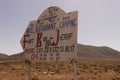 A street sign leading to Fort Bou Sherif