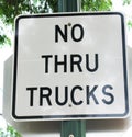 Street Sign No Thru Trucks Royalty Free Stock Photo