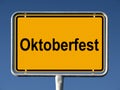 Street sign Oktoberfest