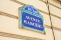 Street sign in Paris, France