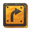Right Turn Sign Royalty Free Stock Photo