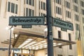 Street sign Potsdamer Platz in Berlin Royalty Free Stock Photo