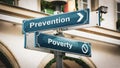 Street Sign Prevention versus Poverty