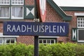 Street Sign Raadhuisplein At Abcoude The Netherlands 8-4-2024