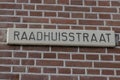 Street Sign Raadhuisstraat At Diemen The Netherlands 22-11-2020