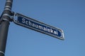 Street sign schaumainkai in frankfurt