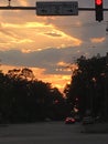 Street sign Sunset Royalty Free Stock Photo