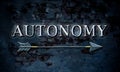 Street Sign to Autonomy Royalty Free Stock Photo