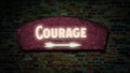 Street Sign to Courage Royalty Free Stock Photo