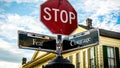 Street Sign to Courage versus Fear Royalty Free Stock Photo