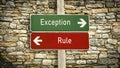 Street Sign to Exception versus Rule