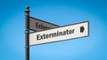 Street Sign to Exterminator Royalty Free Stock Photo