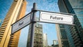 Street Sign to Future versus Past