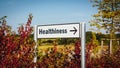 Street Sign to Healthiness Royalty Free Stock Photo