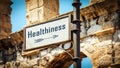 Street Sign to Healthiness Royalty Free Stock Photo