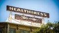 Street Sign to Healthiness Royalty Free Stock Photo