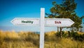 Street Sign to Healthy versus Sick