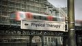 Street Sign to Physical Therapy Royalty Free Stock Photo