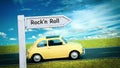 Street Sign to Rockn Roll Royalty Free Stock Photo