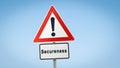 Street Sign to Secureness Royalty Free Stock Photo