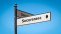 Street Sign to Secureness Royalty Free Stock Photo