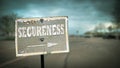 Street Sign to Secureness Royalty Free Stock Photo