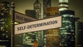 Street Sign to SELF-DETERMINATION Royalty Free Stock Photo