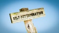 Street Sign to SELF-DETERMINATION Royalty Free Stock Photo