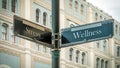 Street Sign to Wellness versus Stress