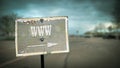 Street Sign to WWW Royalty Free Stock Photo